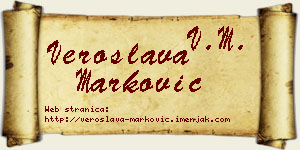 Veroslava Marković vizit kartica